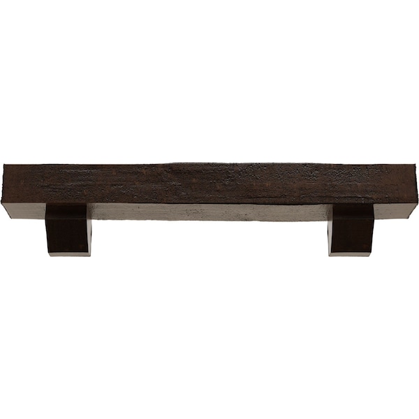 Kit W/ Ashford Corbels, Premium Aged, 8H  X 12D X 84W Rough Cedar Faux Wood Fireplace ManteL